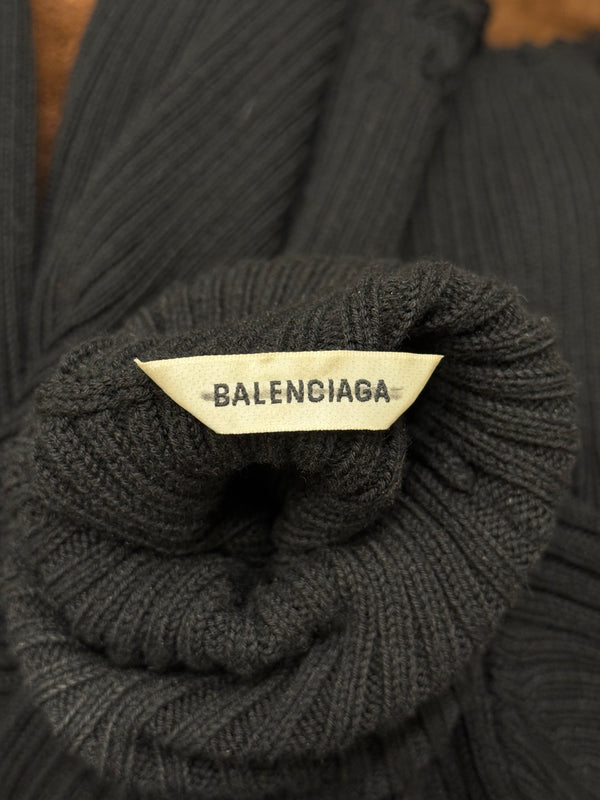 2020 Balenciaga distressed turtleneck