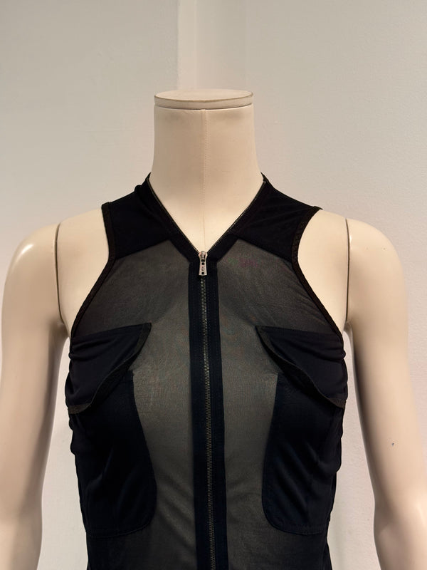 S/S2002 Yves Saint Laurent by Tom Ford mesh zip top