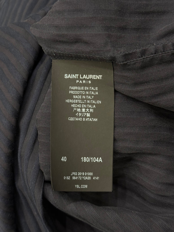 2010s Saint Laurent pinstripe poplin sheer shirt