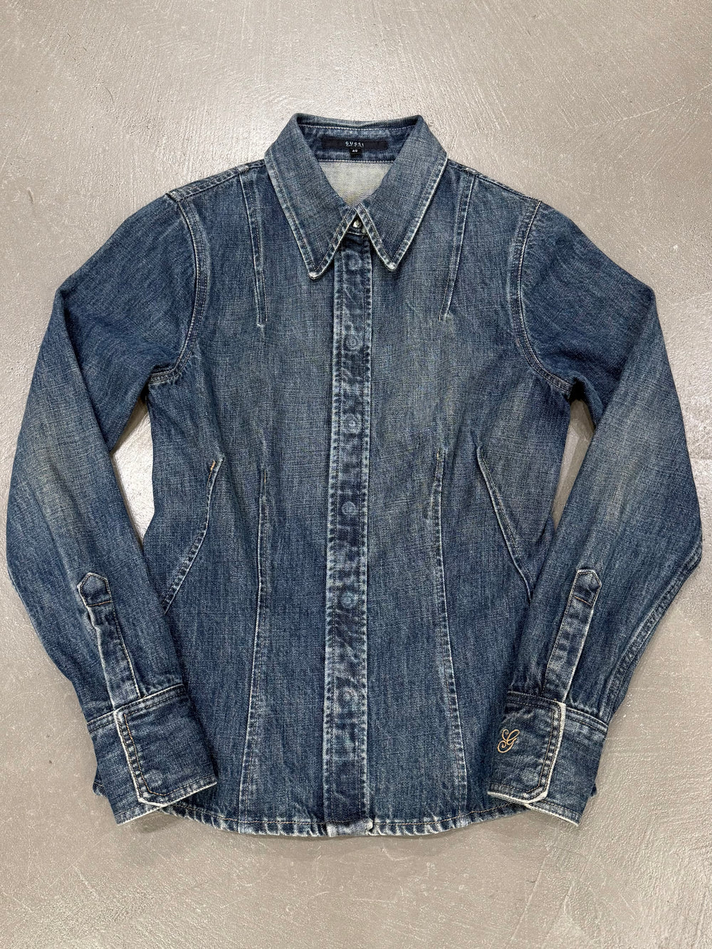 2001 Gucci fitted denim denim jacket