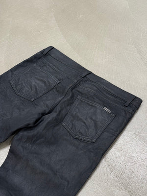 2020 Saint Laurent D18 slim fit coated denim