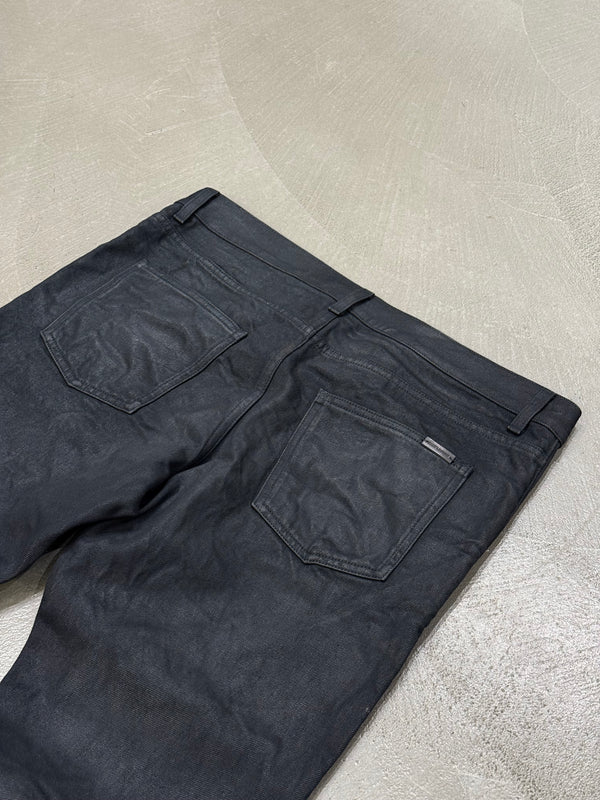 2020 Saint Laurent D18 slim fit coated denim