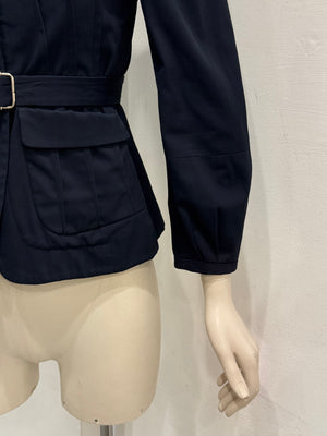 2000s Miu Miu belted cotton utility jacket
