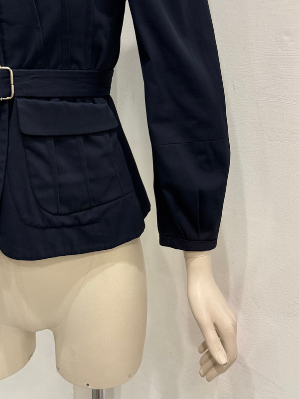 2000s Miu Miu belted cotton utility jacket