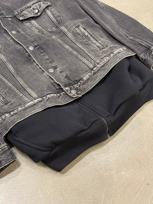 2018 Balenciaga double layer hybrid denim jacket
