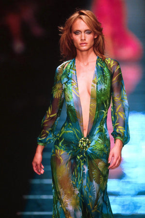 S/S2000 Gianni Versace jungle midi dress