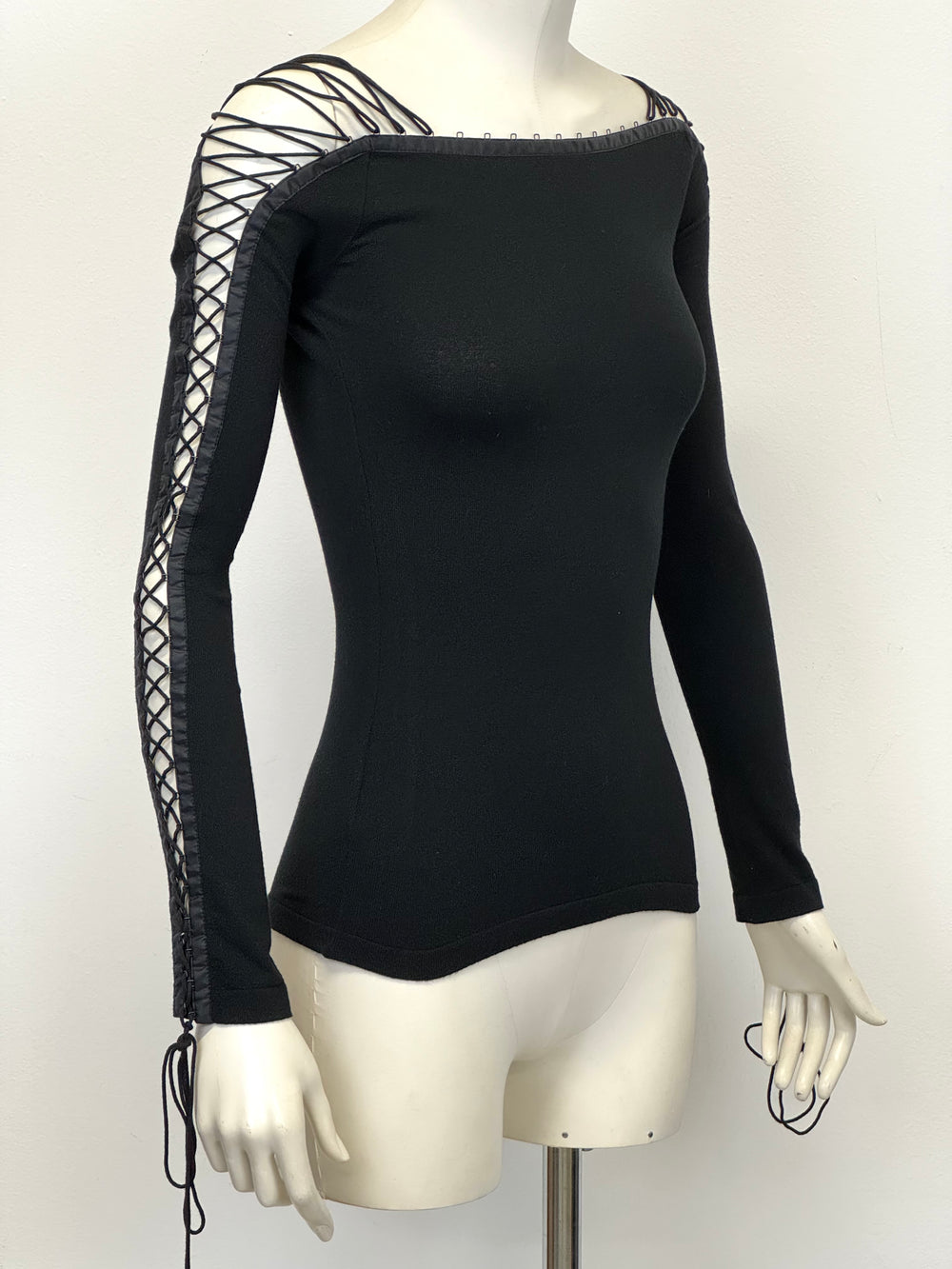 AW2003 Dolce & Gabbana lace up bondage top