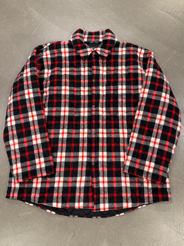 2018 Balenciaga oversized flannel plaid jacket