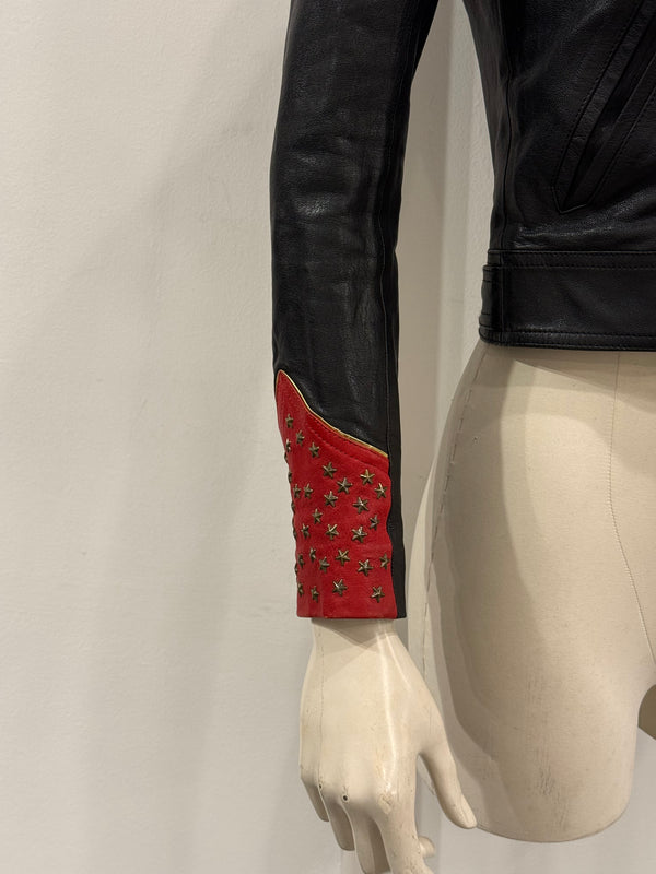 S/S2015 Saint Laurent by Hedi Slimane runway sample studded stars leather jacket