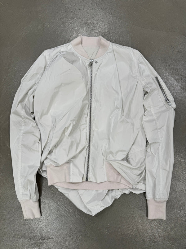 2010s Rick Owens asymmetrical bomber jacket