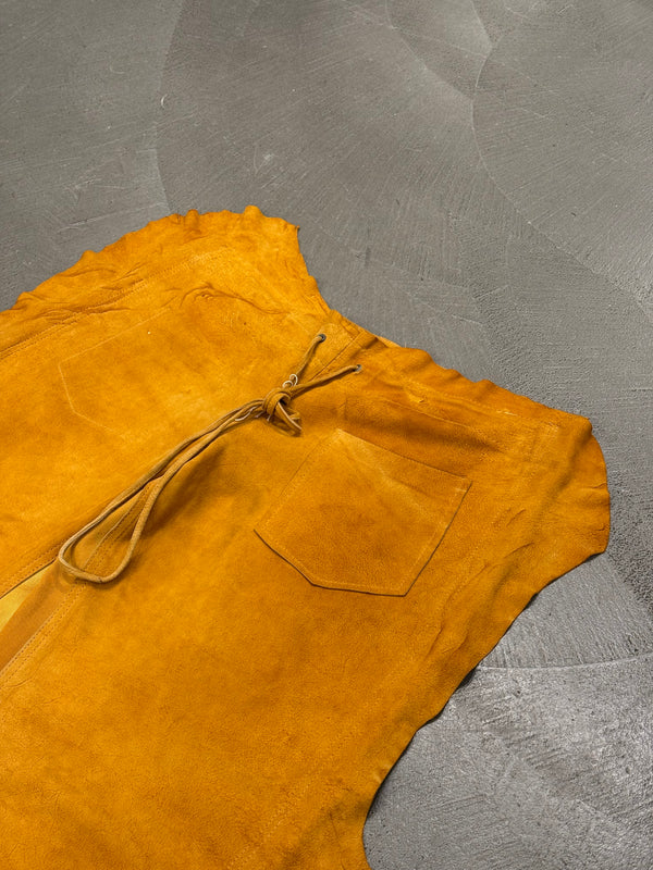 2000s Jean Paul Gaultier hybrid leather pants