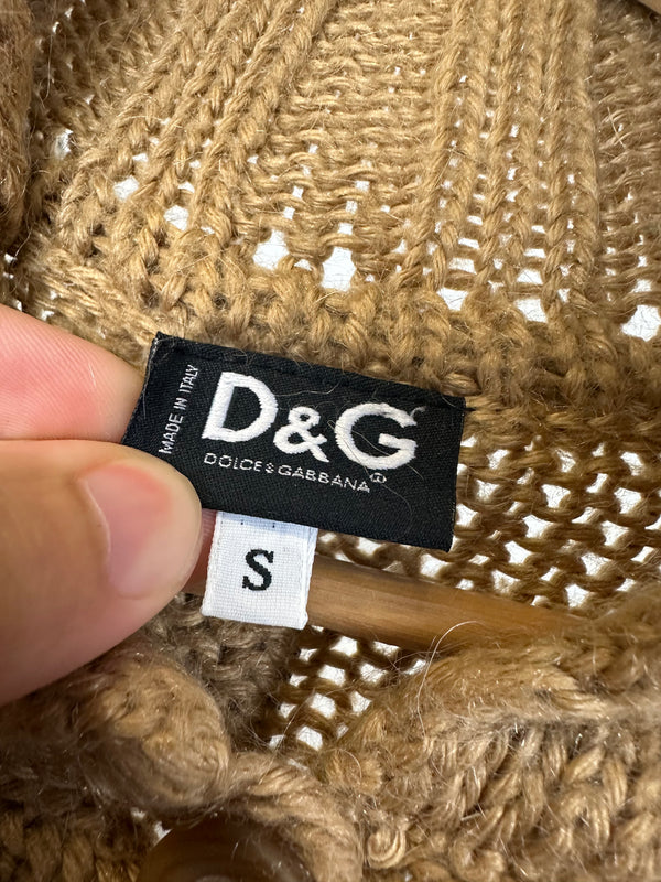 2000s D&G elongated sleeves mohair cardigan