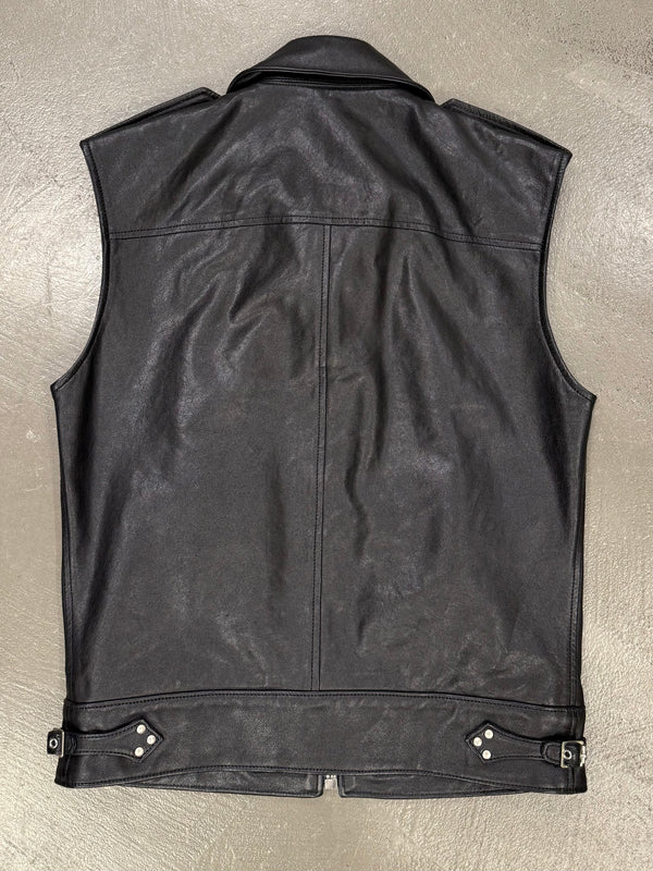 S/S2015 Saint Laurent Paris by Hedi Slimane biker leather vest