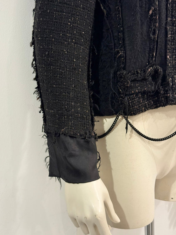 A/W2004 MAISON MARGIELA artisanal reconstructed jacket with metal chains