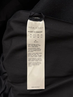 A/W2022 Rick Owens “Strobe” heavy wool jumbo ratlin coat - new with tags