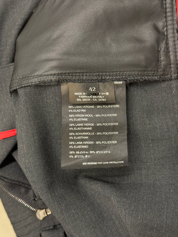 Prada wool midi belted skirt with zippers