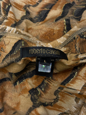 S/S2004 Roberto Cavalli feather print set