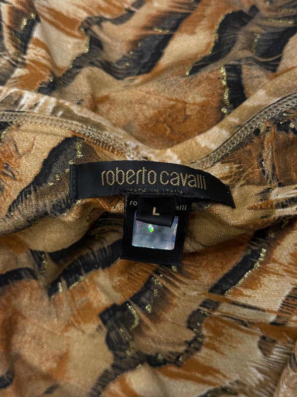 S/S2004 Roberto Cavalli feather print set