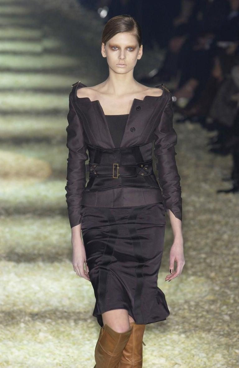 F/W 2003 Gucci by Tom Ford runway corset belted jacket