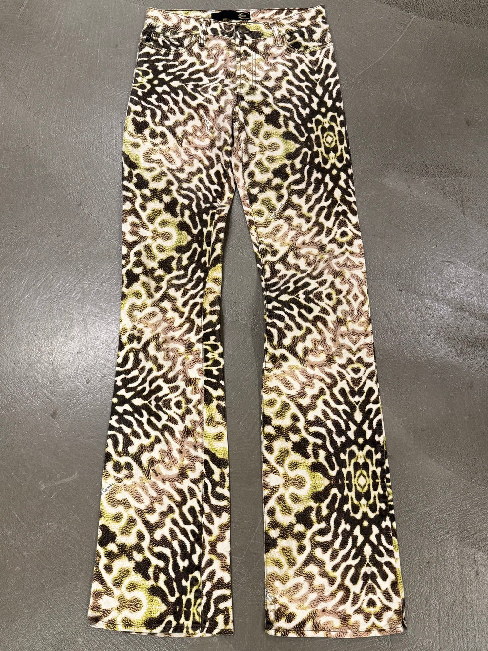 2000s Roberto Cavalli abstract print pants