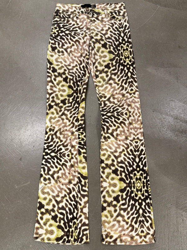 2000s Roberto Cavalli abstract print pants