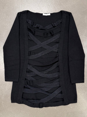 2000s Versace bondage straps knit
