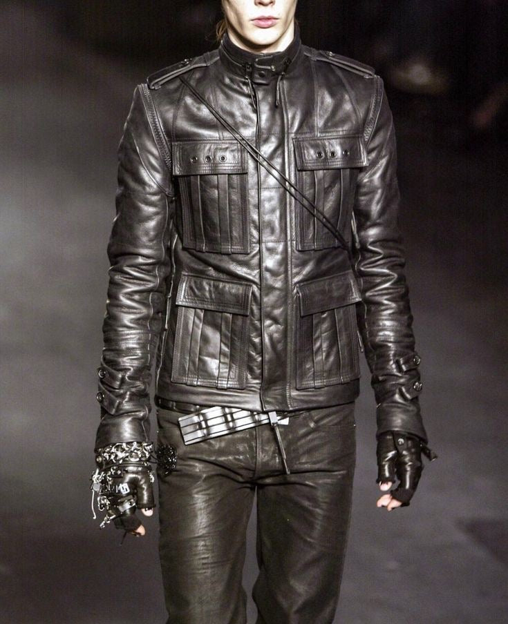 A/W2003 Dior by Hedi Slimane "Luster" Campaign M65 leather jacket