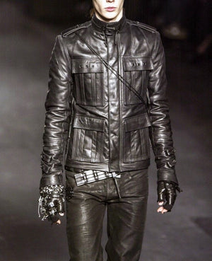 A/W2003 Dior by Hedi Slimane "Luster" Campaign M65 leather jacket