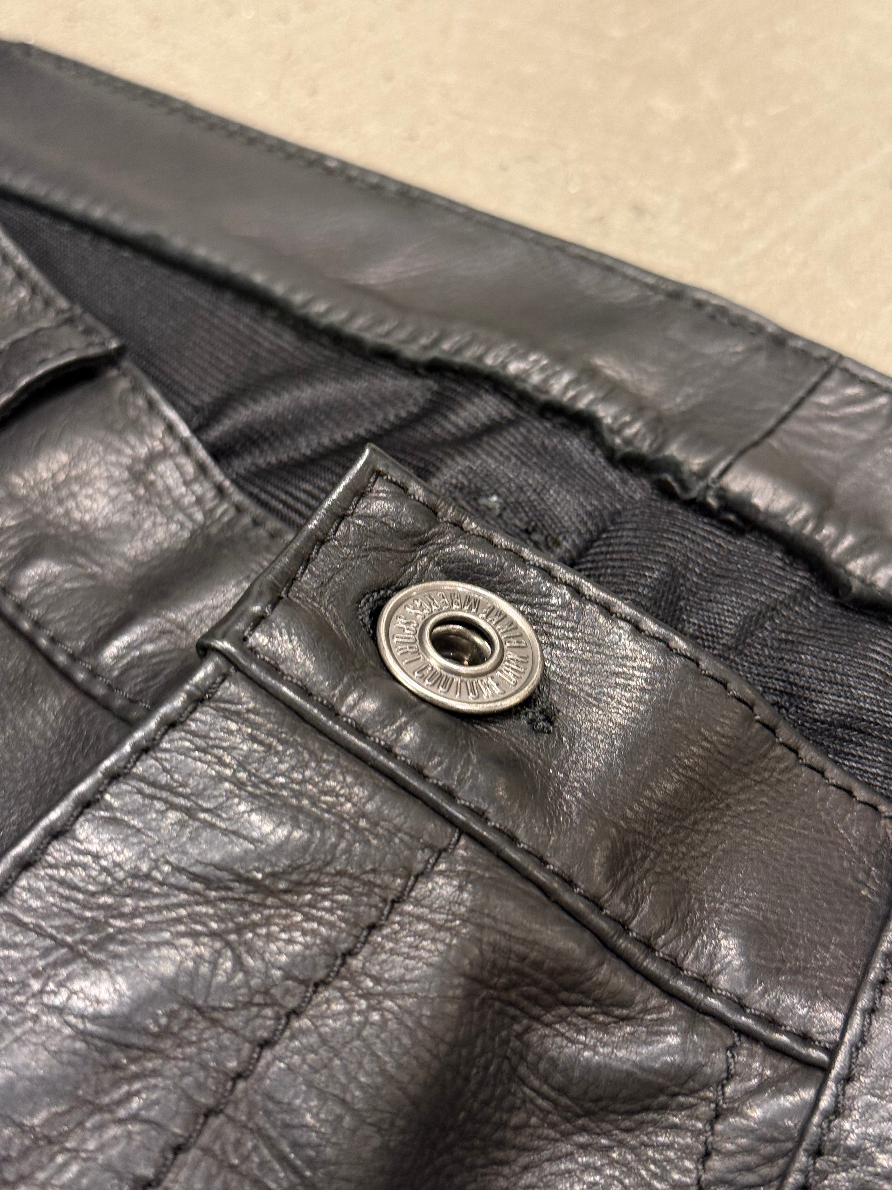 1990s Dirk Bikkembergs full zipper leather pants