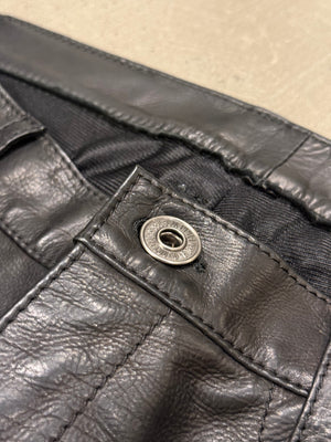 1990s Dirk Bikkembergs full zipper leather pants
