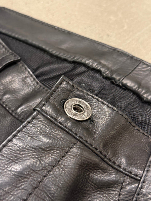 1990s Dirk Bikkembergs full zipper leather pants