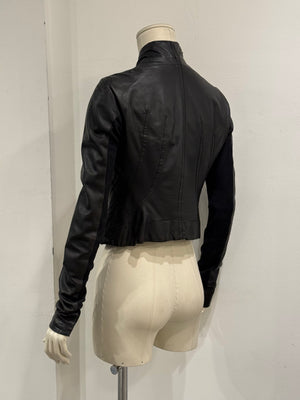 Rick Owens cropped leather jacket