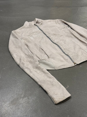 2000s Rick Owens blistered leather jacket
