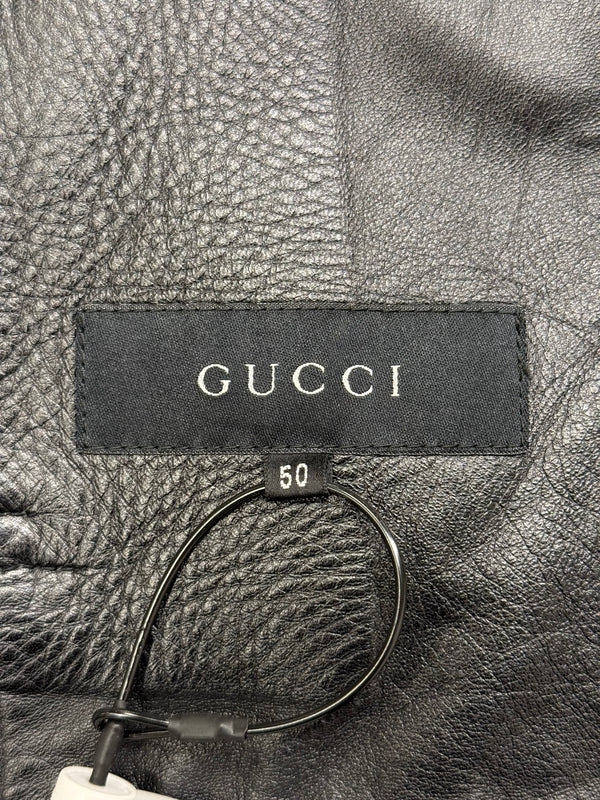 A/W2000 Gucci by Tom Ford monogram canvas leather jacket