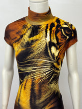 Load image into Gallery viewer, A/W2000 Roberto Cavalli tiger print cut-out dress
