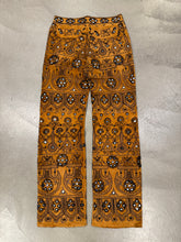 Load image into Gallery viewer, S/S2001 Dolce &amp; Gabbana runway hand-embellished mirrors embroidered leather pants
