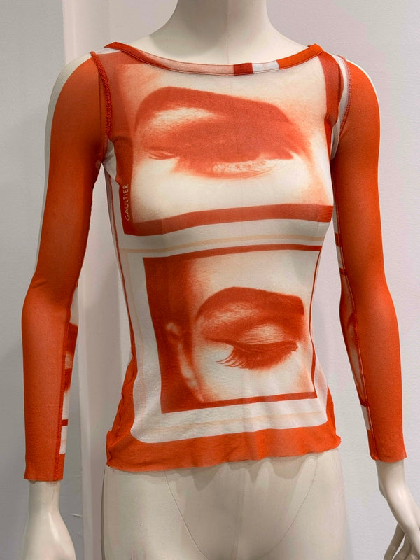 S/S2001 Jean Paul Gaultier “Madonna” eye mesh top