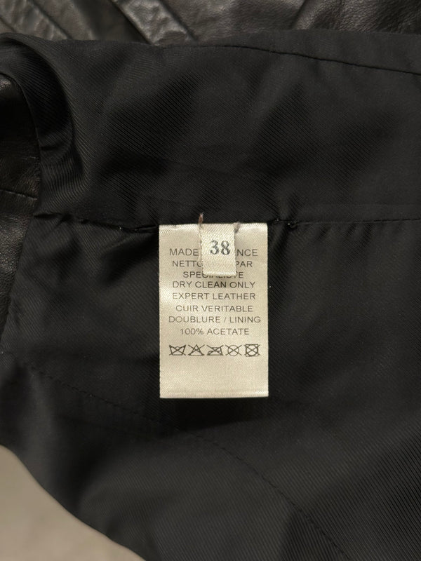 1990s Balenciaga paneled biker leather vest