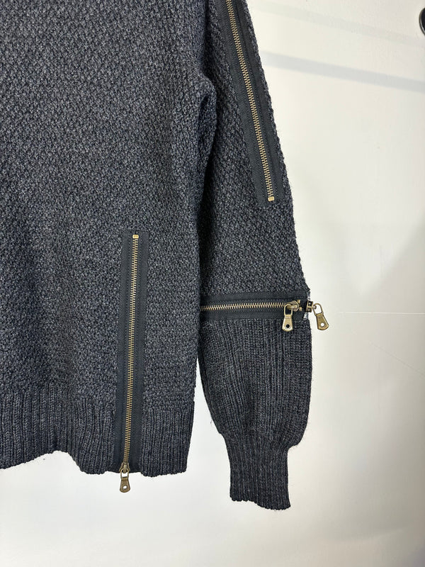 AW2003 Dolce & Gabbana full zipper modular sweater