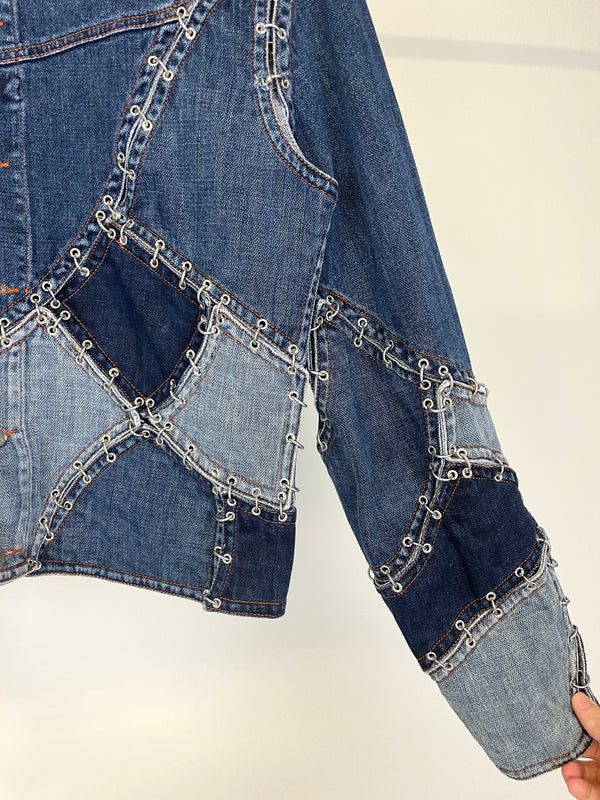 SS2003 Jean Paul Gaultier pierced patchwork reconstructed