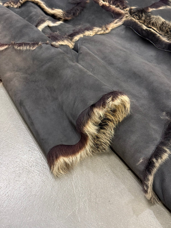 A/W1999 Roberto Cavalli oversized patchwork shearling coat