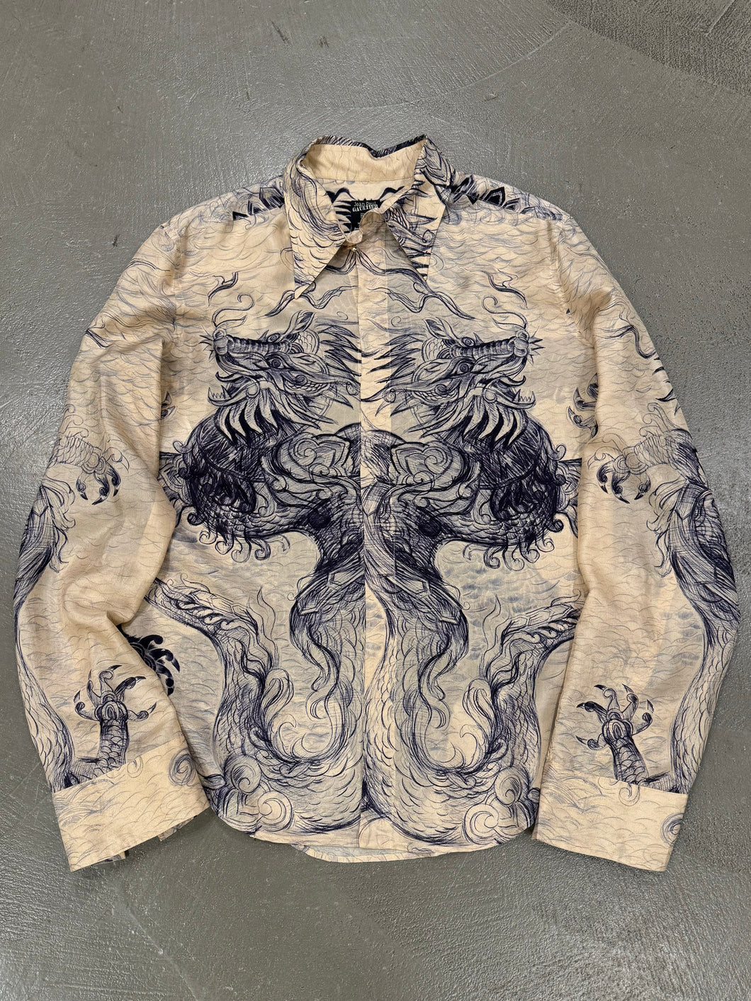 Jean Paul Gaultier dragon silk shirt