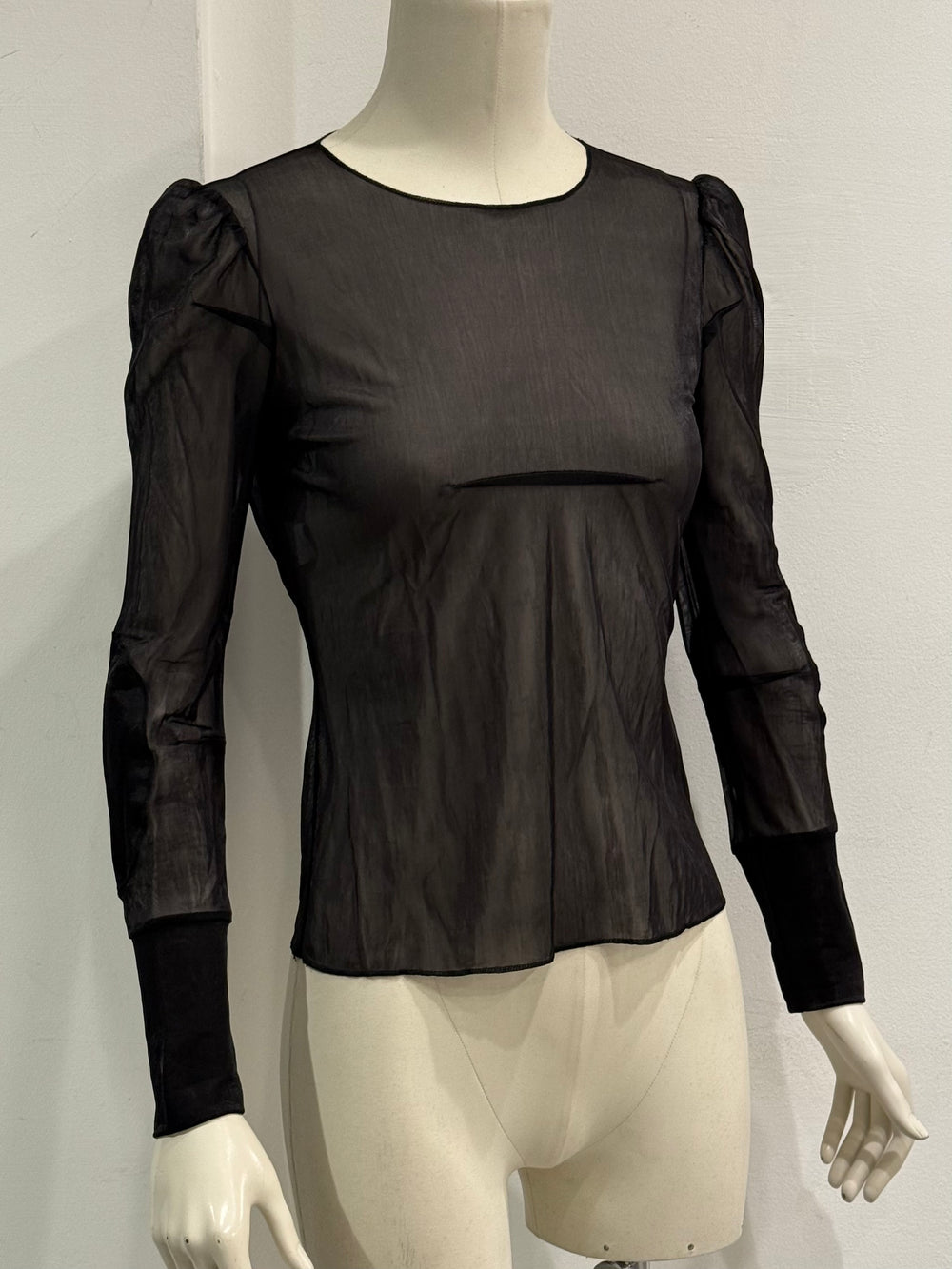 A/W1991-1992 Maison Margiela cigarette shoulder mesh longslaeve top