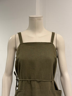 1990s Prada linen wrap dress