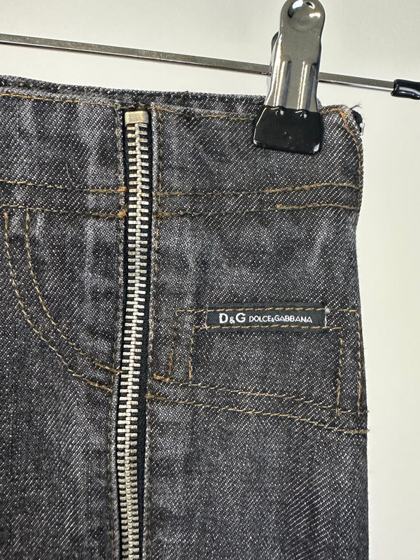 SS04 Dolce & Gabbana full zip mini skirt