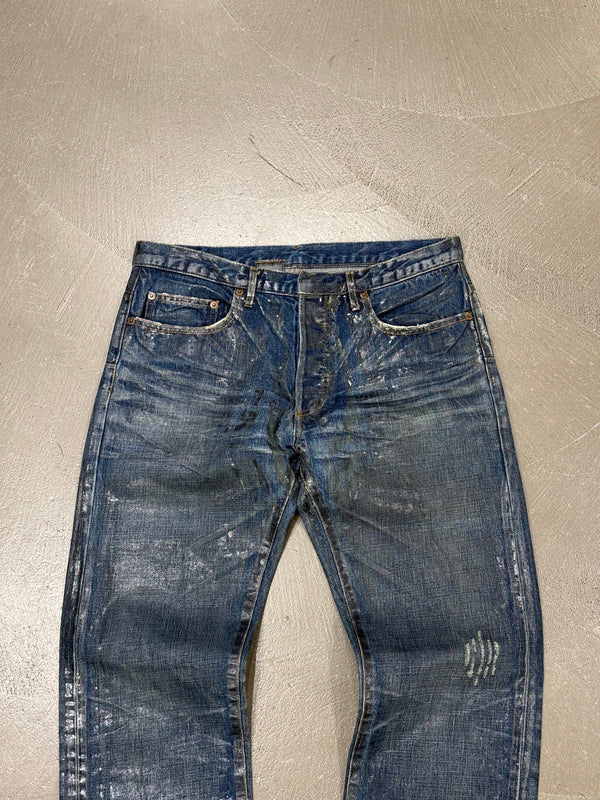 F/W 2003 Dior by Hedi Slimane green waxed denim