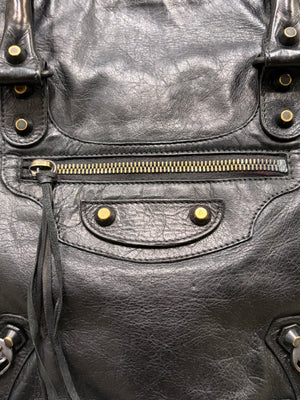 2000s Balenciaga leather City Sunday tote bag