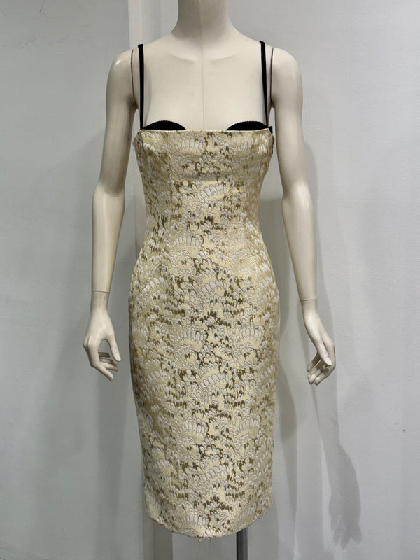 S/S2003 Dolce & Gabbana corset bra bodycon dress