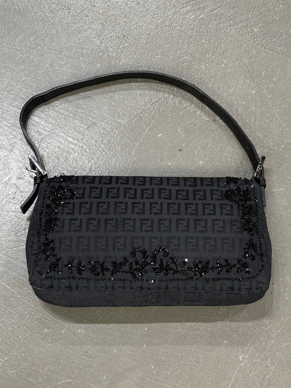 F/W 1999 Fendi Zucchino baguette in lizard and mother-of-pearl bag