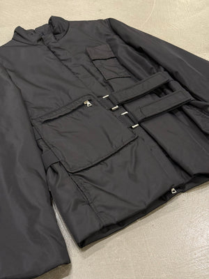A/W1999 Prada runway technical jacket with integrated harness bag